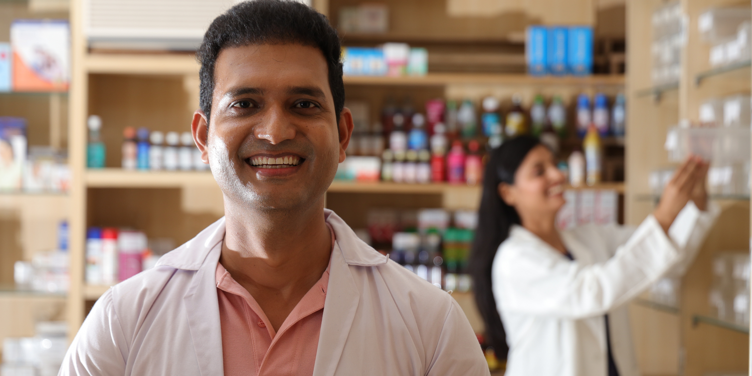 pharmacist smiling